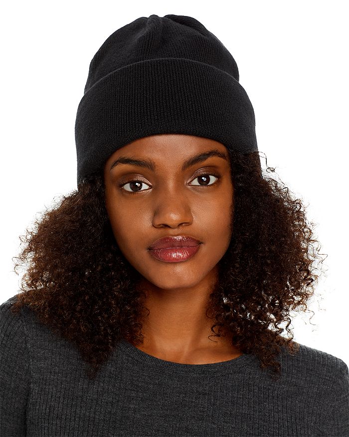 Inverni Solid Knit Hat In Black