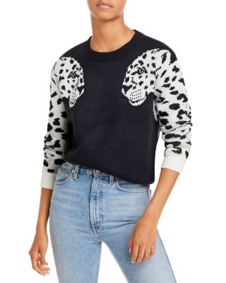 AQUA Jaguar Sleeve Crewneck Sweater 