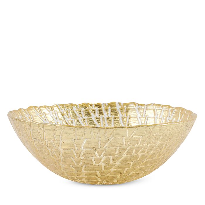 RUFOLO GLASS GOLD CROCODILE SMALL CAKE STAND