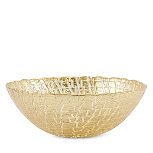 Vietri Rufolo Glass Gold Crocodile Small Bowl