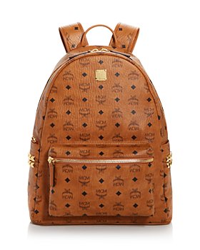 Mens Bags Backpacks MCM Leather Backpack With Logo in Brown for Men 
