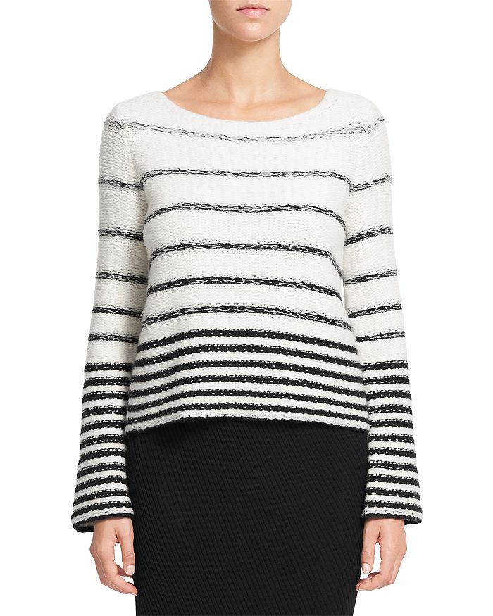 THEORY VARIEGATED STRIPE WOOL & CASHMERE SWEATER,K0811730