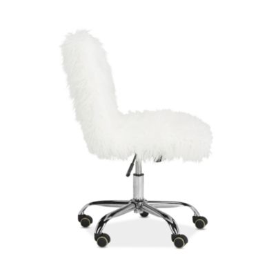 Whitney Faux Sheepskin Swivel Office Chair