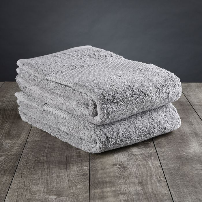 Delilah Home Organic Cotton Bath Towels, Set Of 2 In Light Gray
