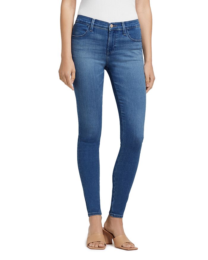 J Brand Sophia Mid Rise Super Skinny Jeans in Intrepid | Bloomingdale's