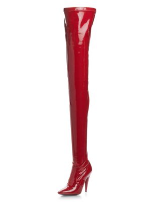 ysl red boots