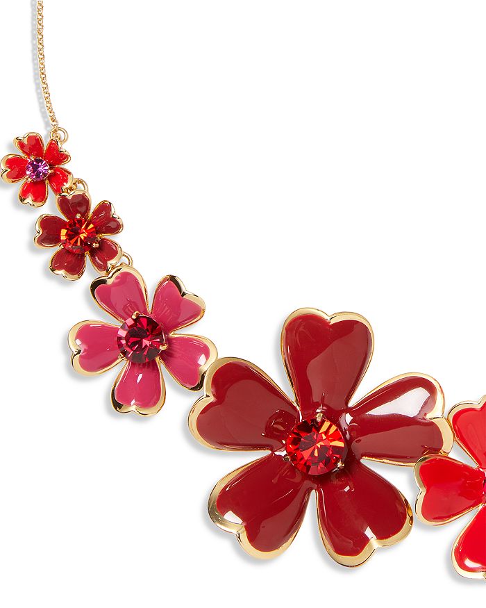 Kate Spade New York Blushing Blooms Crystal Red Flower Statement