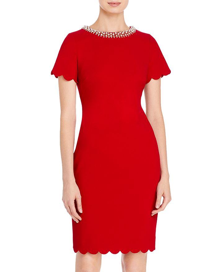 Anne klein scalloped deals dress