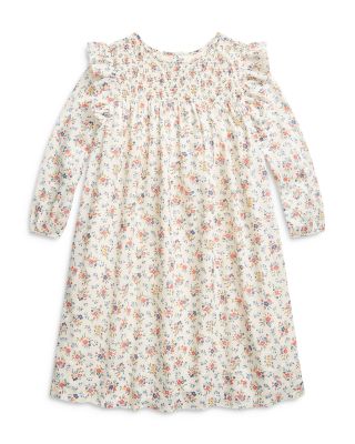 ralph lauren floral smocked cotton dress