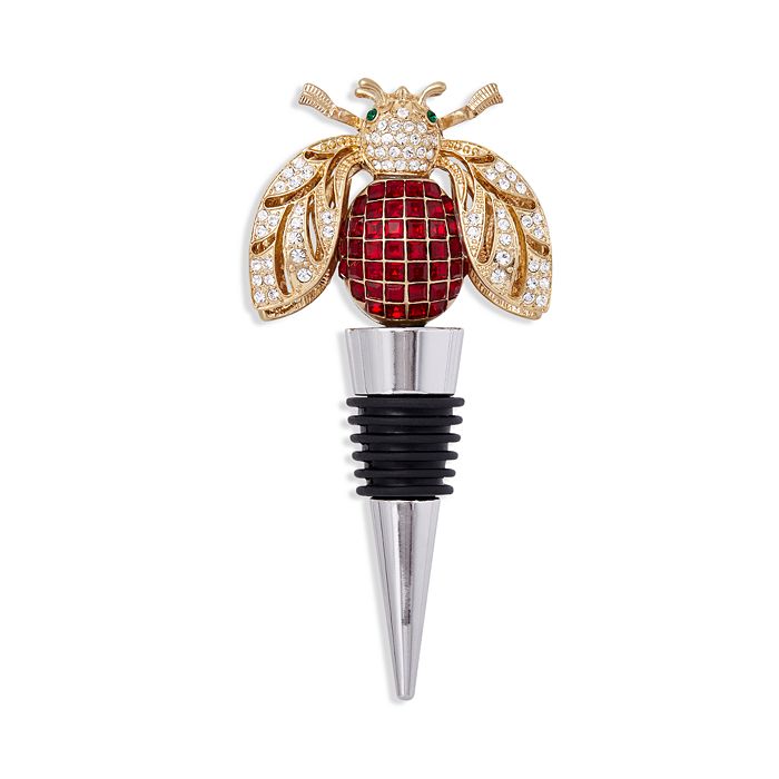 Shop Joanna Buchanan Sparkle Bee Wine Stopper In Red