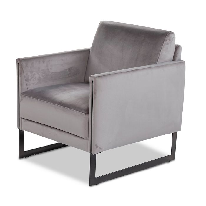 Shop Giuseppe Nicoletti Coco Velvet Chair In Dubai Grigio - Titanium