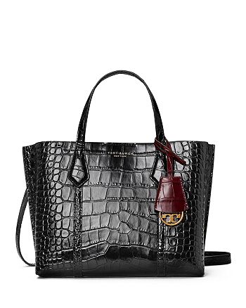 Tory Burch Perry Small Embossed Leather Triple Compartment Tote |  Bloomingdale's