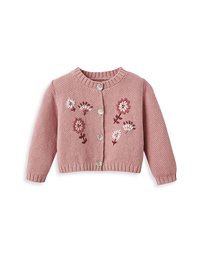 Elegant Baby Girls' Floral Embroidered Cardigan Baby Bloomingdale's