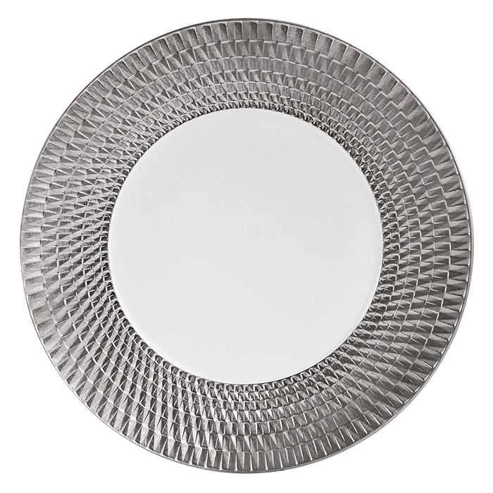 Shop Bernardaud Twist Platinum Dinner Plate - 100% Exclusive In White/platinum