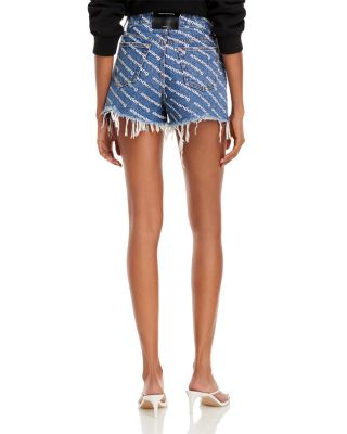 Bite Logo Cutoff Jean Shorts in Deep Blue