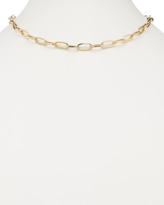 14K Yellow Gold Oval Link Chain Necklace, 18" - Exclusive