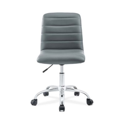  Ripple Armless Mid Back Vinyl Office Chair