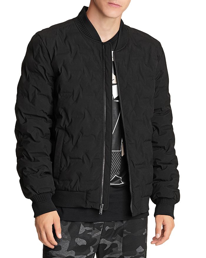 KARL LAGERFELD QUILTED BOMBER JACKET,LO0C0047