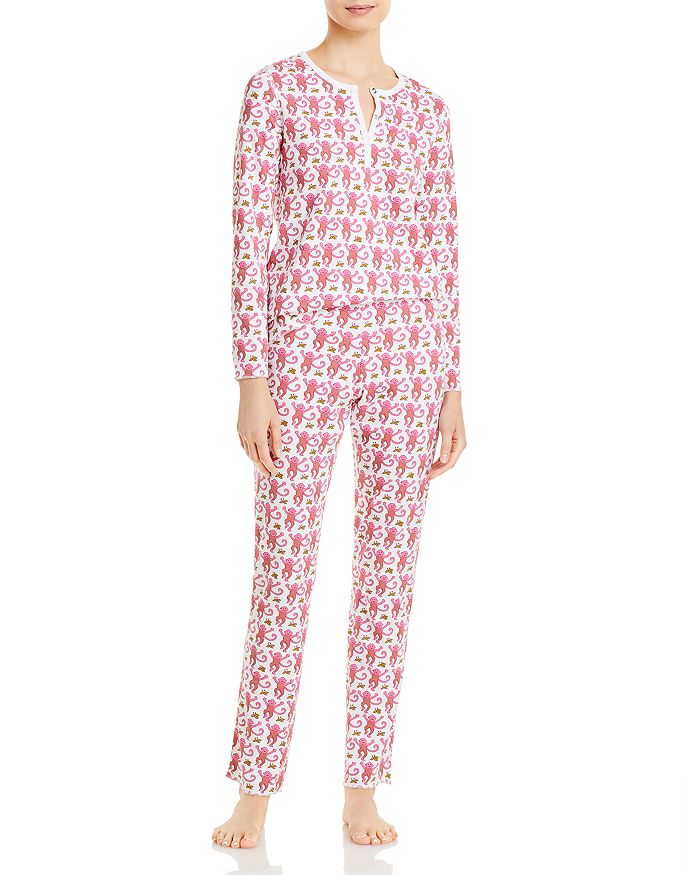 Roller Rabbit Cotton Monkey Print Pajama Set | Bloomingdale's