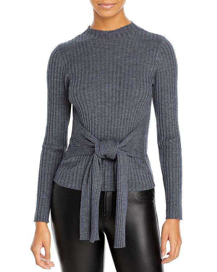 MILLY TIE FRONT SWEATER,KHT025-Y0