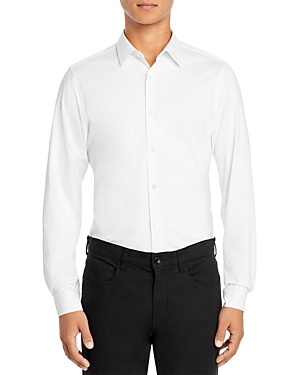 Shop Theory Sylvain Structure Knit Regular Fit Shirt In White