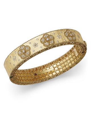 Roberto Coin - 18K Yellow Gold Daisy Lux Diamond Bangle Bracelet - Exclusive