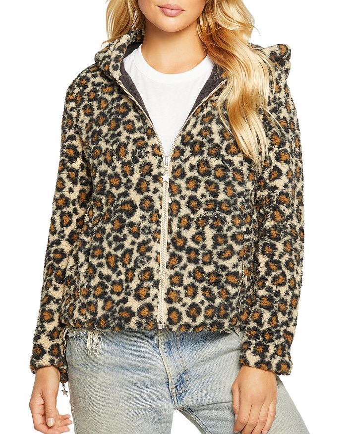 CHASER HOODED FAUX FUR JACKET,CW8473-ANIM