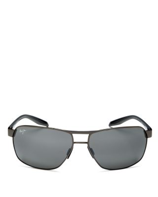The Bird Polarized Brow Bar Square Sunglasses, 62mm