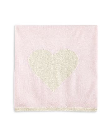 Bloomie's Baby - Girls' Glitter Heart Cashmere Baby Blanket