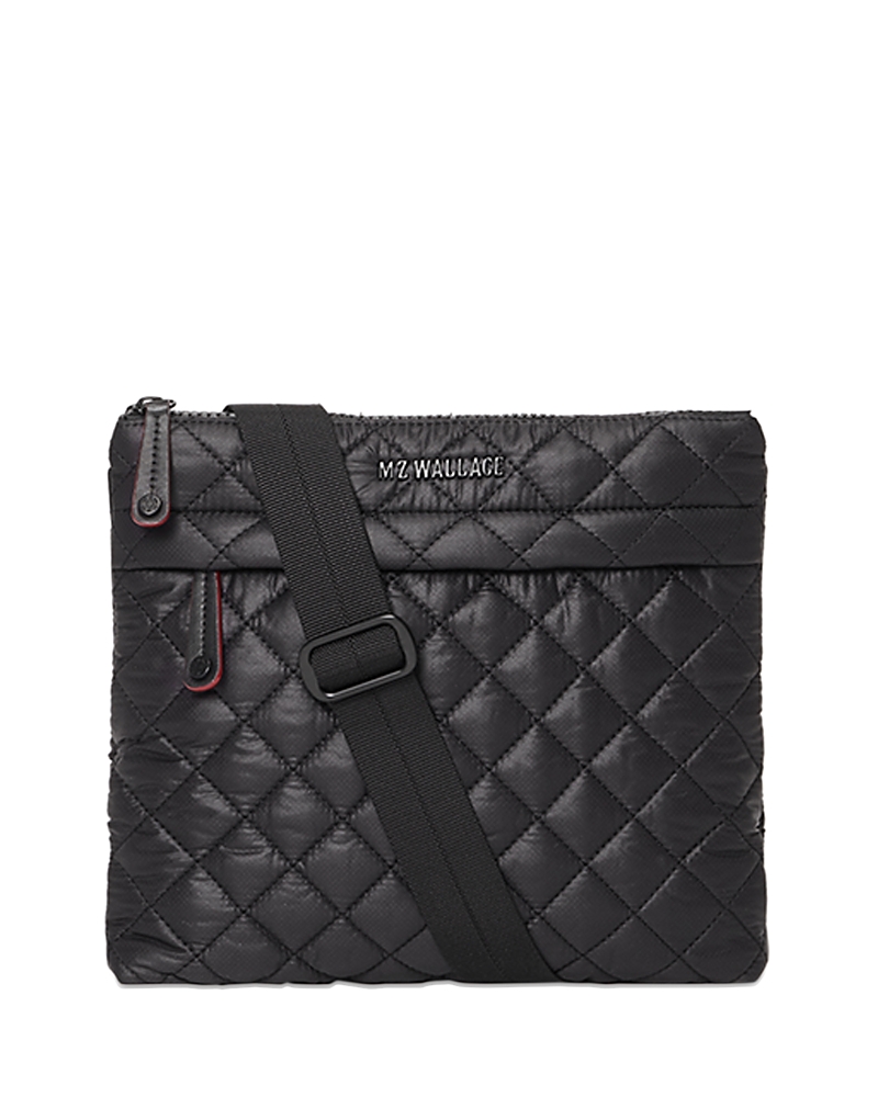 Mz Wallace Metro Quilted Nylon Crossbody Bag In Black