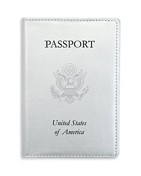 ROYCE New York - Leather RFID-Blocking Gold-Accented U.S. Passport Case