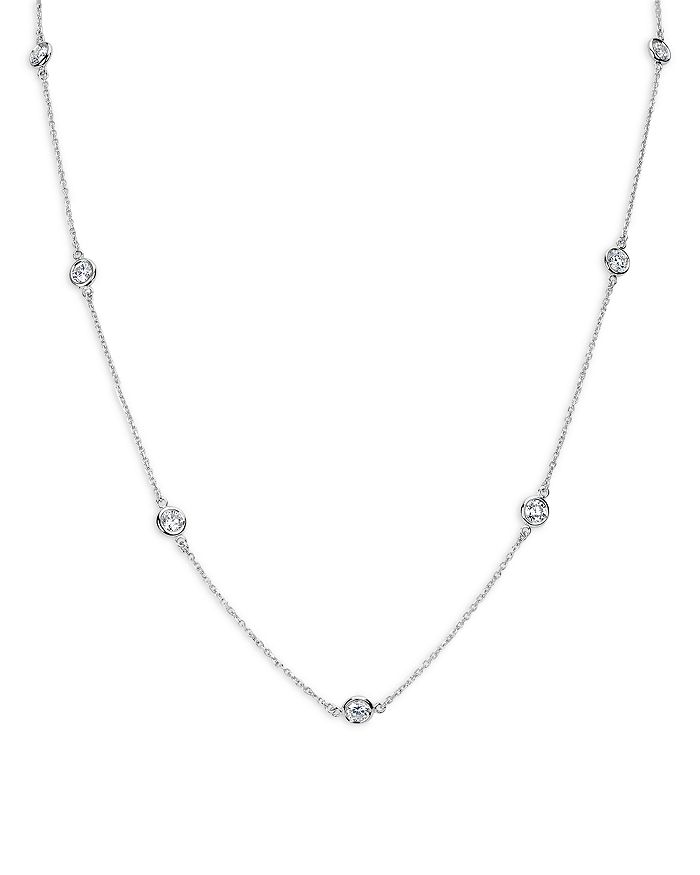 Bloomingdale's - Diamond Bezel Station Necklace in 14K White Gold, 1.50 ct. t.w. - 100% Exclusive