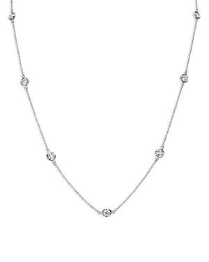 Bloomingdale's Diamond Bezel Station Necklace in 14K White Gold, 1.50 ct. t.w. - 100% Exclusive