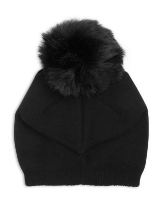 ski hat with fur pom pom