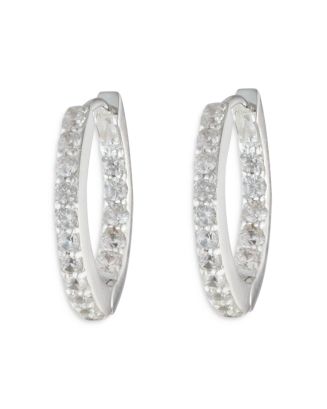 Ralph Lauren Pavé Huggie Hoop Earrings in Sterling Silver | Bloomingdale's