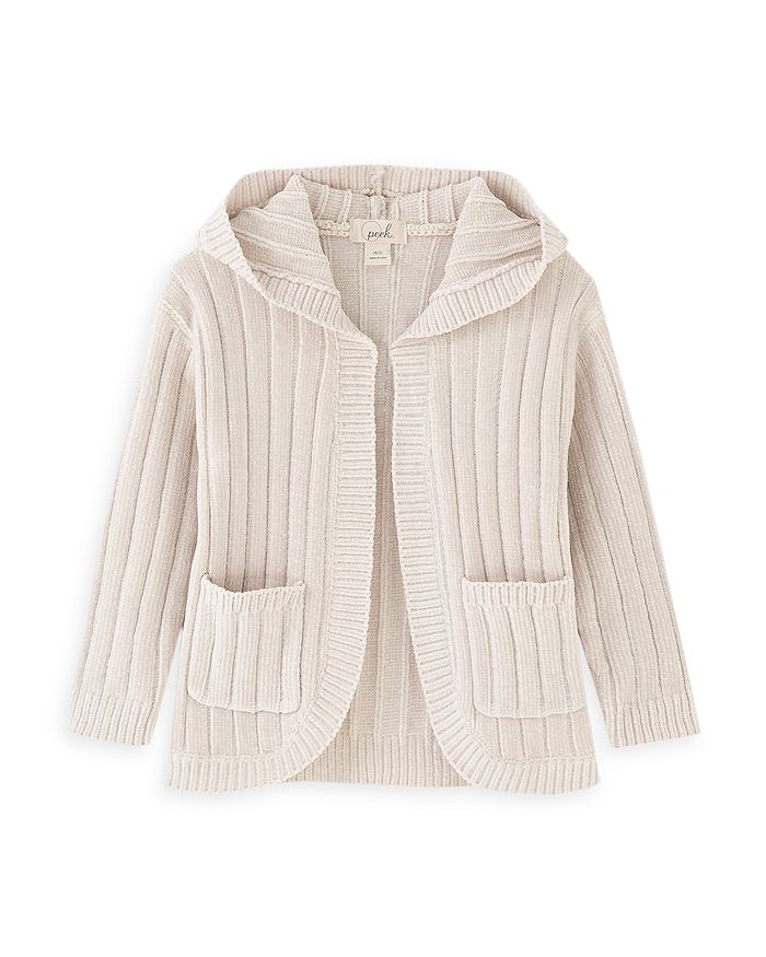 Hooded clearance ribbed cardigan