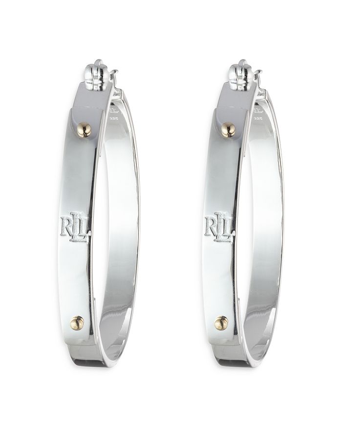 Ralph lauren silver hoop earrings deals