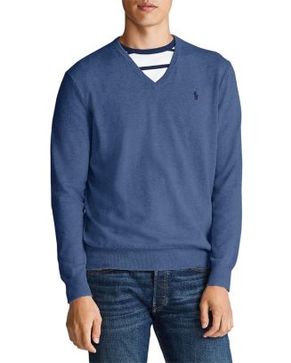 Polo Ralph Lauren Cotton V-Neck Sweater | Bloomingdale's