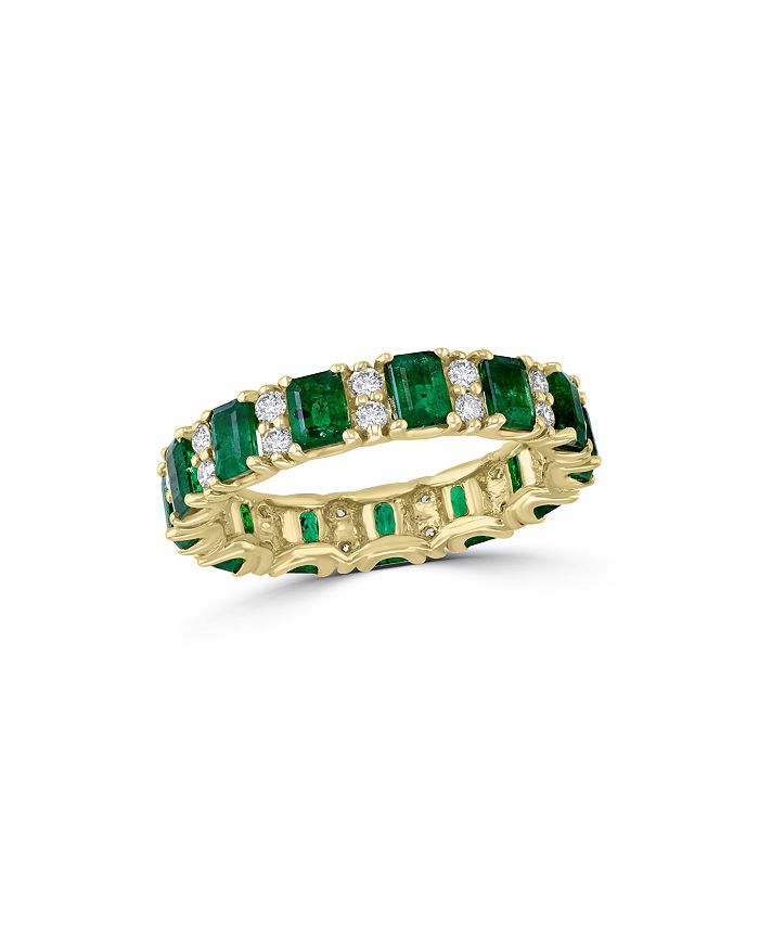 Bloomingdale's - Emerald & Diamond Ring in 14K Yellow Gold - 100% Exclusive