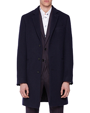 Ps Paul Smith Textured Single-Breasted Overcoat