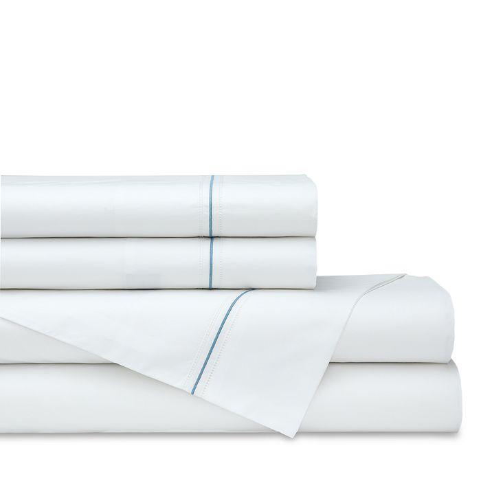 Shop Lili Alessandra Bella Cotton Sheet Set, Queen In White/spa