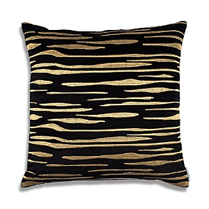Lili Alessandra Zara Square Pillow, 24 X 24 In Black/gold