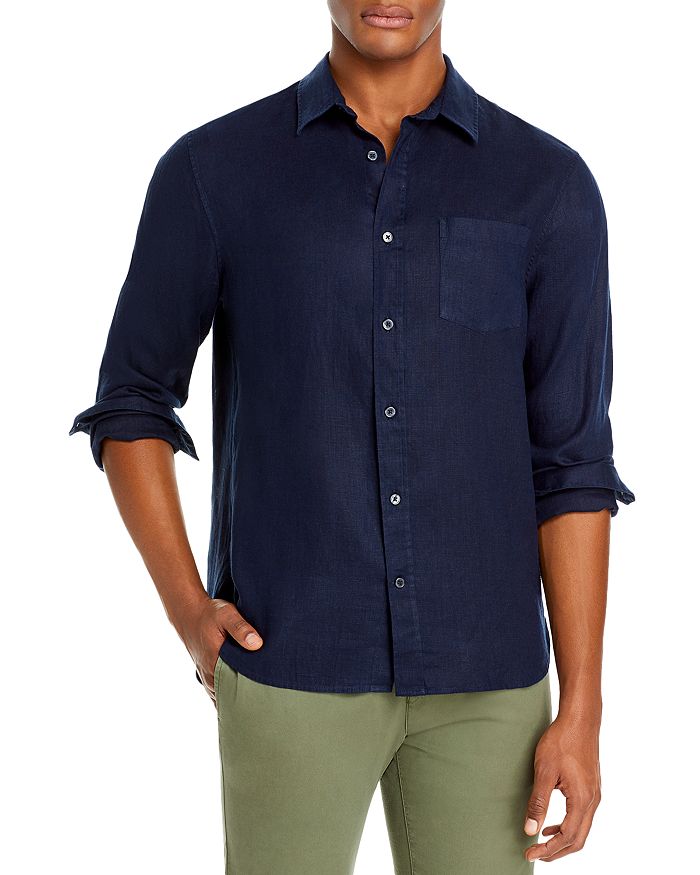 Vince Slim Fit Linen Coastal Shirt | Bloomingdale's