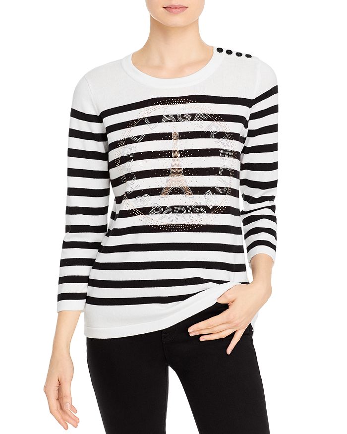 Karl lagerfeld striped sweater outlet
