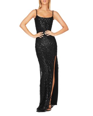 long black sparkle dress