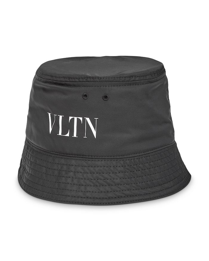 Valentino Black Print Bucket Hat In Oxford
