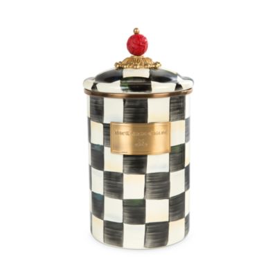 Mackenzie-Childs - Courtly Check Enamel Canisters