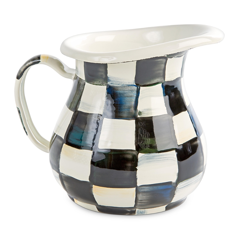 Mackenzie-childs Courtly Check Enamel Creamer