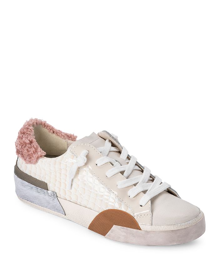 zonya sneakers in white multi plush