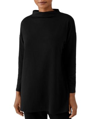 Eileen Fisher Funnel Neck Boxy Top Bloomingdale s